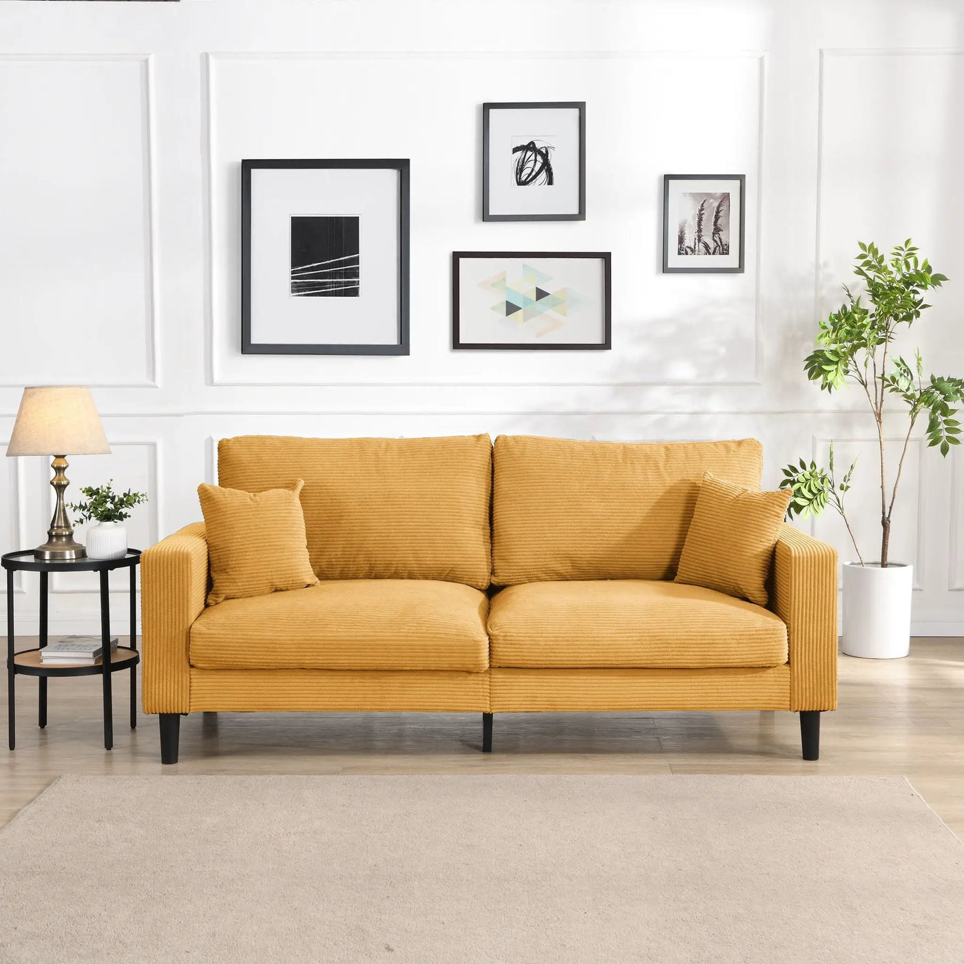 Modern Upholstered Resilience Three Seater Sofa by HouseOfZazla