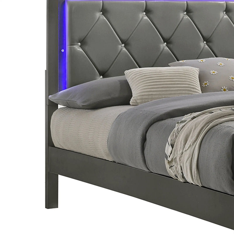Blaze - Bed With LED Headboard by HouseOfZazla