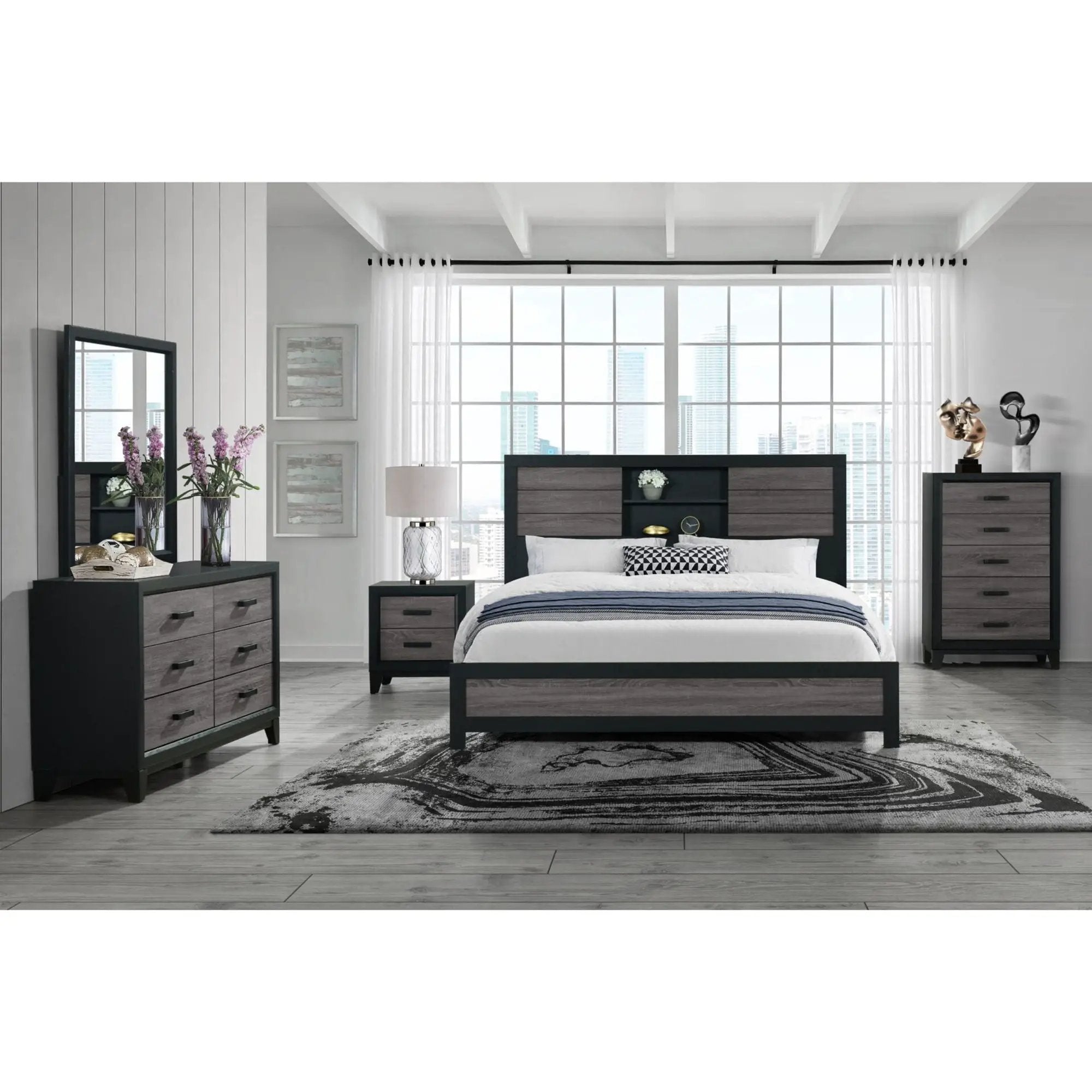 Urban - 5 Piece Set With Bookcase by Unique Piece Furniture