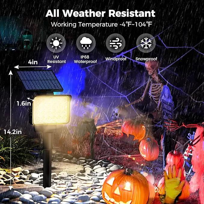 Solar Spot Lights Outdoor Waterproof for Flag, Tree, House, Garden, Yard, Landscape Spotlights for Accent Uplighting Halloween Christmas Decorations-6 Pack by GreenHaven Gardens