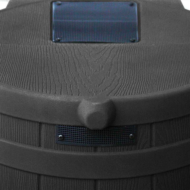 Good Ideas Rain Wizard 50 Gallon Plastic Outdoor Home Rain Barrel Water Storage Collector with Brass Spigot and Flat Back Design, Black (4 Pack) by GreenHaven Gardens