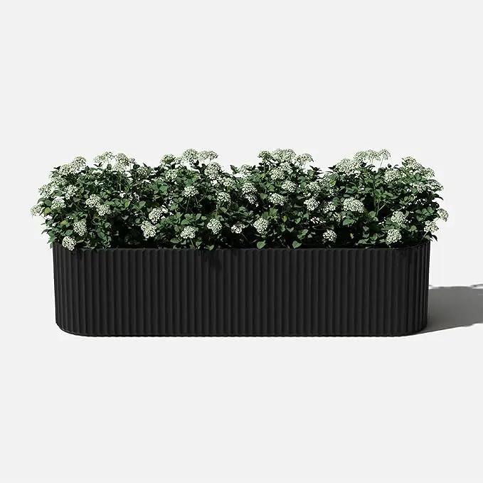 Veradek Demi Series Window Box Planter - Long Planter Box for Windowsill/Balcony | Durable Plastic-Stone Composite Material | Modern Décor for Flowers/Herbs by GreenHaven Gardens