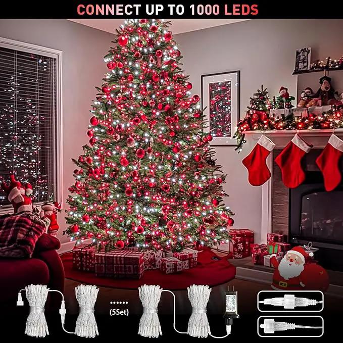 JMEXSUSS 200 LED Red and White Christmas Lights Outdoor, 66ft Halloween String Lights Indoor Clear Wire, Christmas Tree Lights Plug in for Bedroom Tree Christmas Party Decorations by GreenHaven Gardens