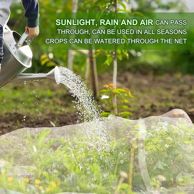 Garden Netting, Jevrench Durable Ultra Fine Garden Netting, Garden Plant Cover Row Cover Makes Plants, Vegetables, Fruits, and Flowers Grow Better (8ft x 25ft) by GreenHaven Gardens