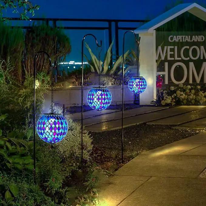 VCUTEKA Hanging Solar Lanterns Mosaic Solar Lights with Hook Up, Outdoor Garden Lights Decor for Yard Tree Fence Patio by GreenHaven Gardens
