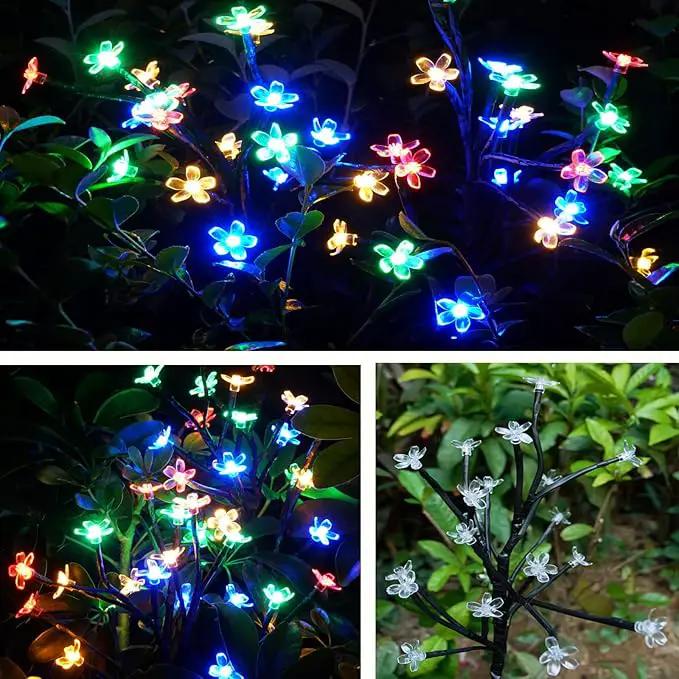 Solar Garden Lights Garden Decor, Solar Flowers Outdoor Decorative,2Pack 40LED Fairy Lights Outdoor Garden Waterproof for Outside Yard,Lawn,Patio,Pathway Decorations Gardening Gifts by GreenHaven Gardens