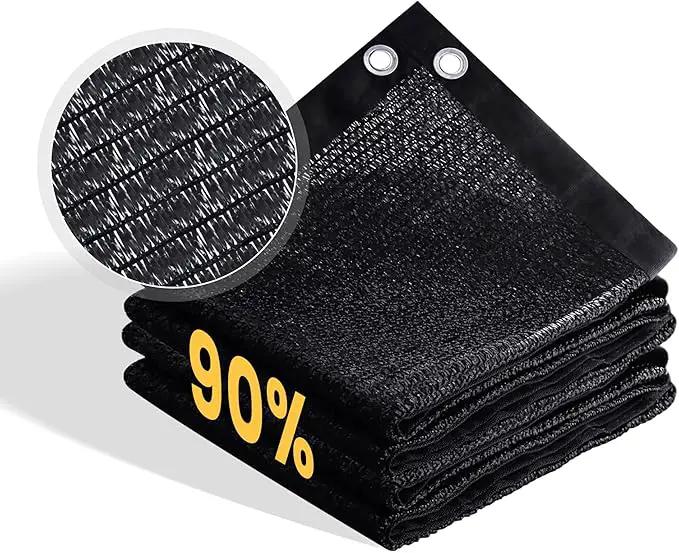 VICLLAX 90% Shade Cloth, 3x22FT Durable Black Mesh Trap with Every 3 FT Grommet, Sun Shade Fabric Netting for for Plants Cover, Greenhouse, Chicken Coop, Barn Kennel, Garden Patio by GreenHaven Gardens