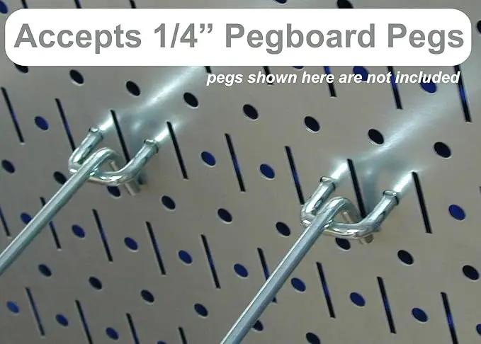 Wall Control 4 ft Metal Pegboard Standard Tool Storage Kit with Red Toolboard and White Accessories by GreenHaven Gardens