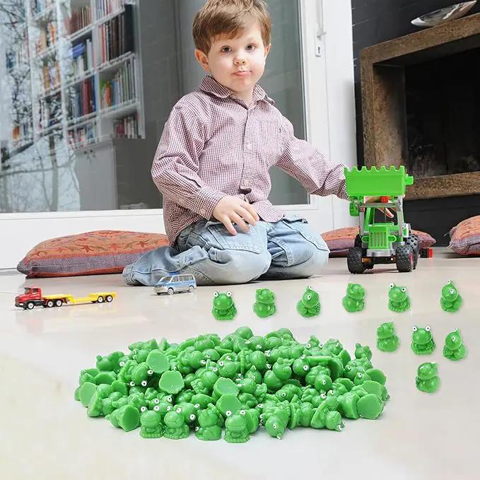 220 Pcs Mini Resin Frogs Green Plastic Miniature Tiny Figurines Tiny Frogs for Fairy Garden Moss Landscape DIY Craft Accessories Home Ornament and Dollhouse Birthday Party Favors by GreenHaven Gardens