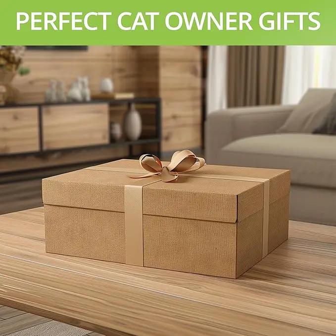 Cat Grass Kit for Indoor Cats – x4 Seed Packets | Cat Grass Seeds with Wooden Planter, Soil & Mini Gardening Tools for Nipping – Pet-Safe Wheatgrass Grass by GreenHaven Gardens