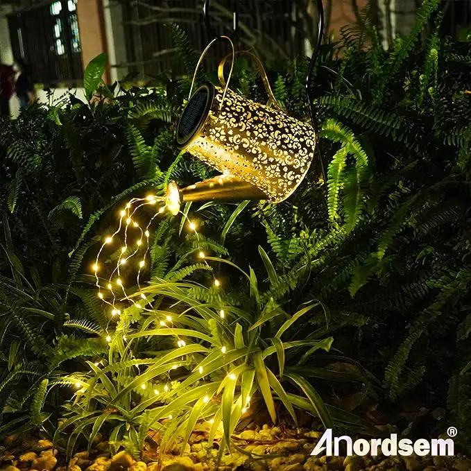 Anordsem Solar Watering Can Lights: Garden Light Waterproof Outdoor Yard Decoration - LED Fairy Hanging Lantern with Hook Patio Path Proch Decor - Gardening Gifts for Women Mom Grandma by GreenHaven Gardens