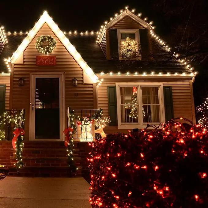 TW SHINE Red Christmas Lights, 20FT 100 Count Incandescent Christmas Mini Tree String Lights, Waterproof Christmas Decorations for Outdoor Indoor Xmas Patio Home Party Garden Yard Decor by GreenHaven Gardens