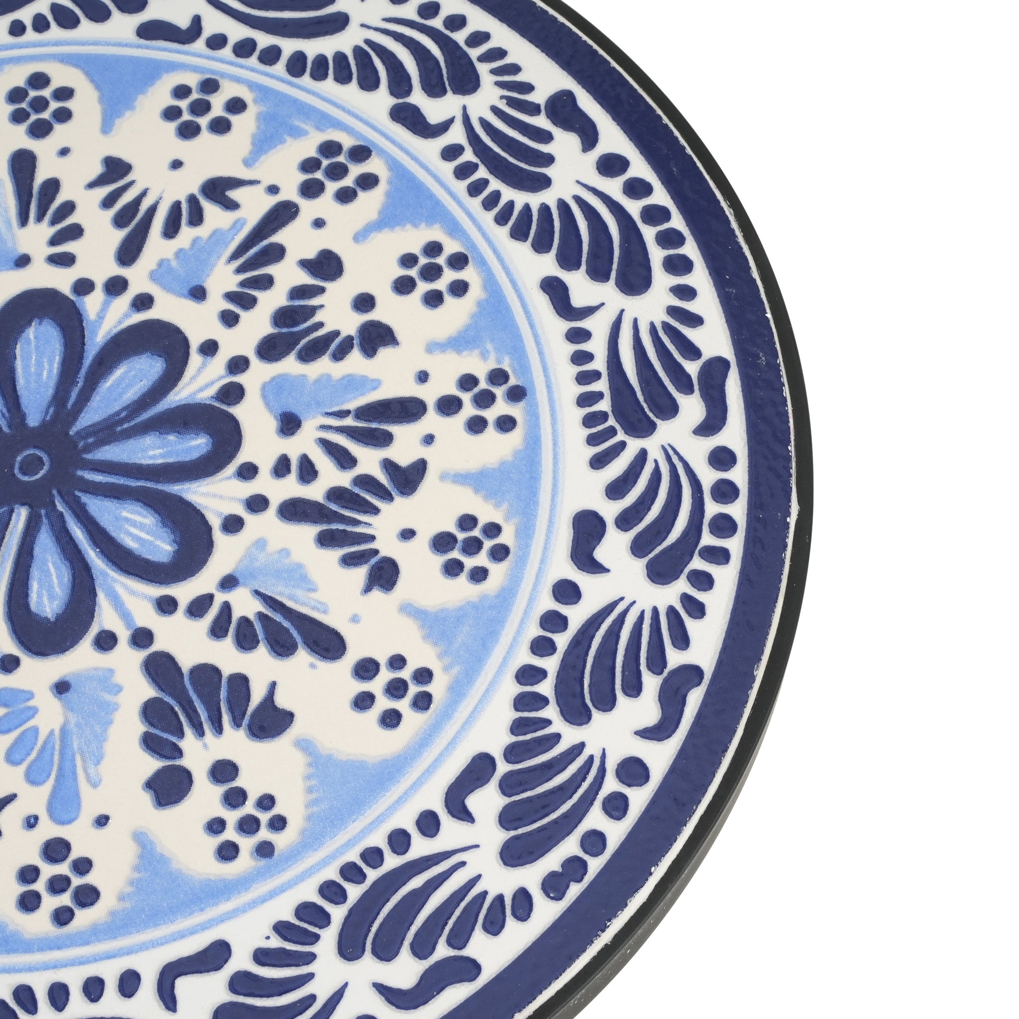 Patio Side Table, Blue+Black by HouseOfZazla