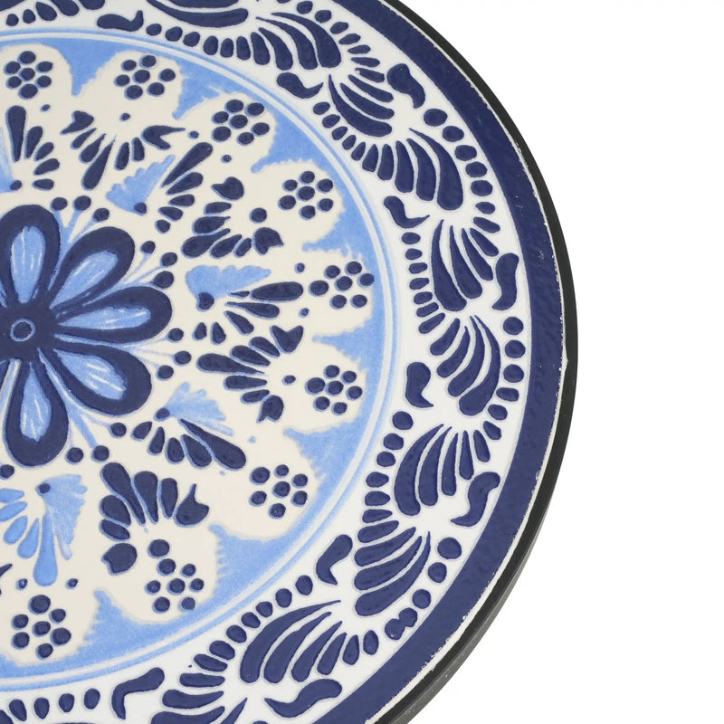 Patio Side Table, Blue+Black by HouseOfZazla