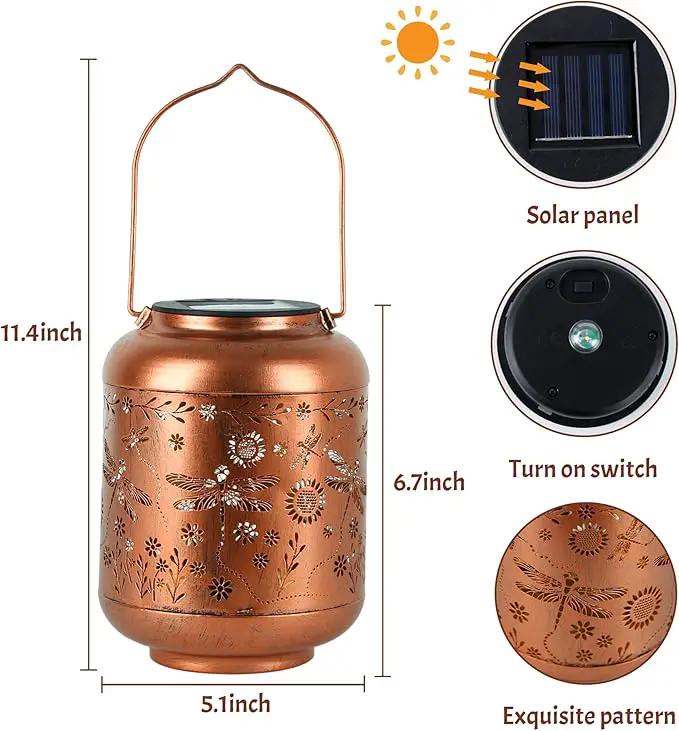 Solar Lanterns Outdoor, Waterproof Hanging Solar Lantern Garden Decor, Solar Lights for Backyard Porch Patio Table Yard Balcony Lawn Pathway, Dragonfly Gifts for Women Grandma Mom by GreenHaven Gardens
