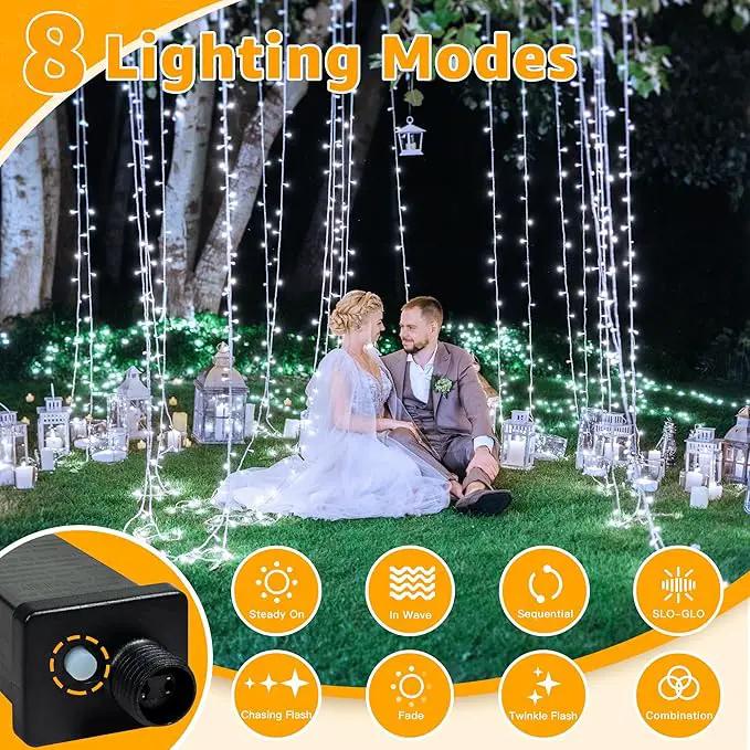 Ollny 120LED 40FT String Lights, Waterproof Connectable Fairy Lights with Timer 8 Modes, Cool White Plug in Christmas Light for Indoor Outdoor Patio Party Bedroom Classroom Decor by GreenHaven Gardens