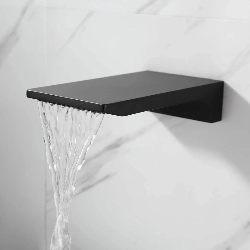 Single Handle Wall Mount Waterfall Bathroom Sink Faucet by HouseOfZazla