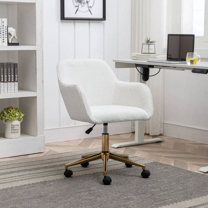 Modern Adjustable Height 360 Revolving Home Office Chair With Metal Legs And Universal Wheel For Indoor by HouseOfZazla