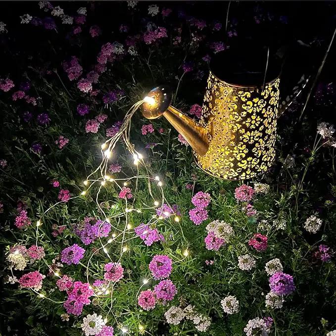 Solar Watering Can Lights Hanging Kettle Lantern Light - Waterproof Garden Decor Metal Retro Lamp for Outdoor Table Patio Lawn Yard Pathway with Hook by GreenHaven Gardens