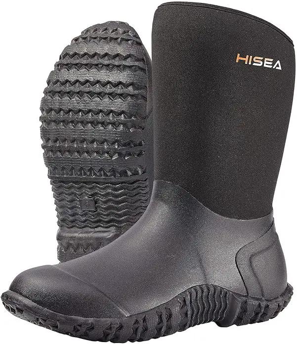 HISEA Women's Rubber Garden Boots Waterproof Insulated Yard Gardening Shoes Mid Height for Mud Working Outdoor by GreenHaven Gardens