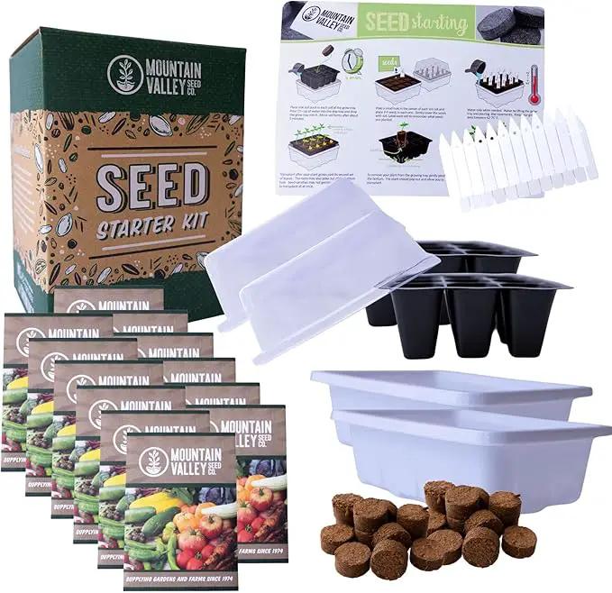 Culinary Indoor Herb Garden Starter Kit | Deluxe Herb Seeds | 12 Non-GMO Varieties | Grow Cooking Herbs & Spices | Seeds: Cilantro, Arugula, Thyme, Sage, Chives, Dill, Basil, More by GreenHaven Gardens
