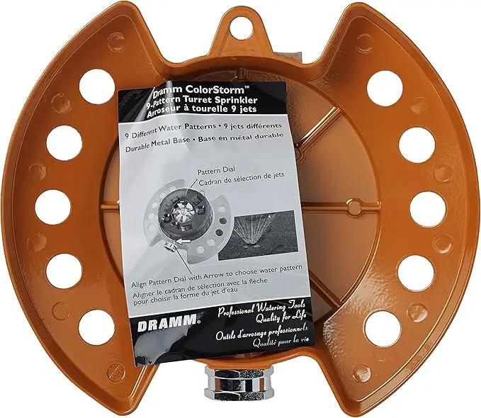 Dramm Available 15022 ColorStorm 9-Pattern Premium Turret Sprinkler with Heavy-D, Orange by GreenHaven Gardens