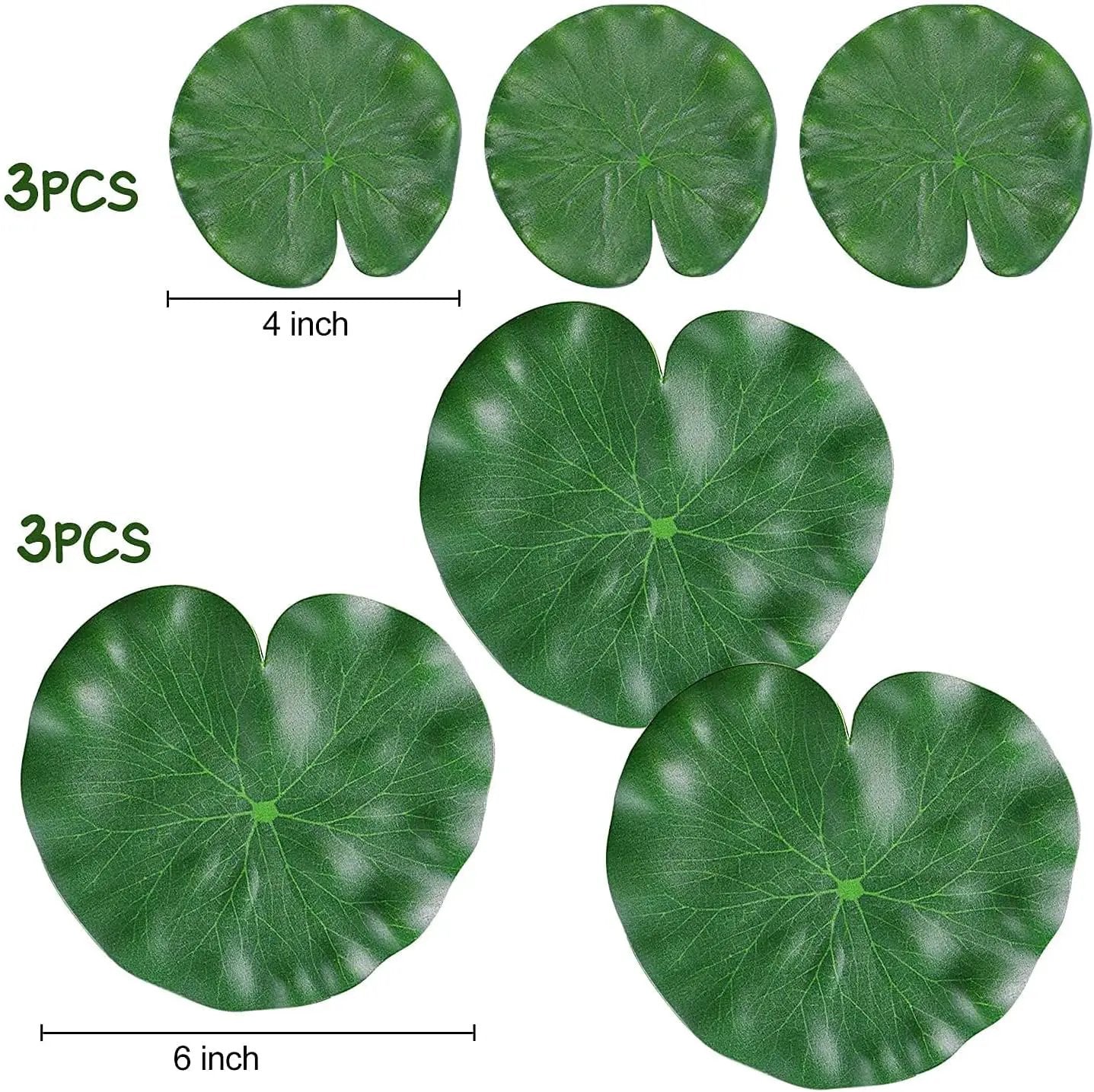 Floating Lily Pads for Ponds, 6Pcs Realistic Lily Pads Leaves Artificial Floating Foam Lotus Leaves Plastic Foam Water Lily Pads Foliage Pond Decor for Pond Pool Koi Fish Patio Aquarium by GreenHaven Gardens