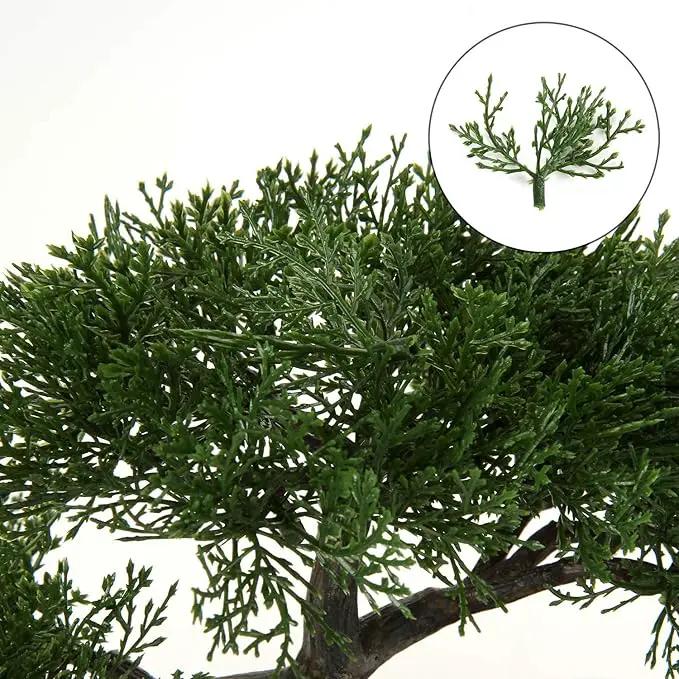 Artificial Bonsai Tree Juniper Faux Plants Indoor Small Fake Plants Decor with Ceramic Pots for Home Table Office Desk Bathroom Shelf Bedroom Living Room Farmhouse Decorations by GreenHaven Gardens