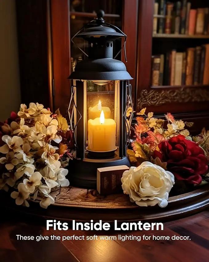 Homemory 12Pack 2" x 2" Timer Remote Control Flameless Votive Candles, Realistic Battery Operated Candles, 3D Wick Electric Fake Candles for Christmas, Wedding, Home Decorations by GreenHaven Gardens
