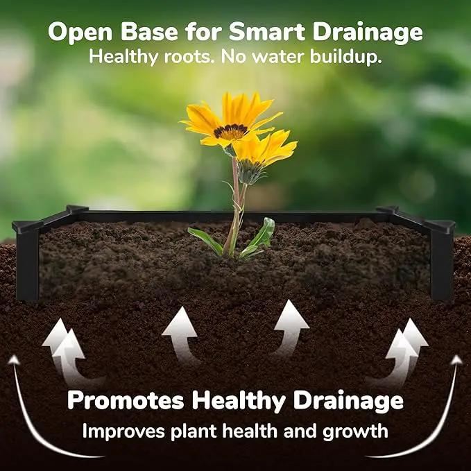 Raised Garden Bed - 1x1 ft Planter Box - White HDPE - No Tools Needed - DIY Kit for Urban Gardening, Flowers, Herbs & Vegetables - Made in The USA - 2 Pack by GreenHaven Gardens