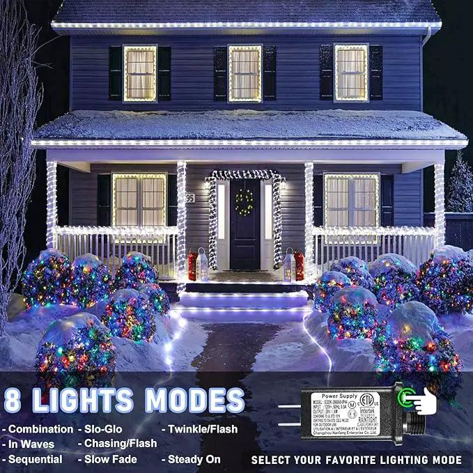 Rope Lights for Outside, 66FT 200 LED Christmas String Lights with Waterproof 8 Modes, Flexible and Connectable Plug in Fairy Light for Outdoor Indoor Patio Pool Garden Party Holiday Decor, White by GreenHaven Gardens