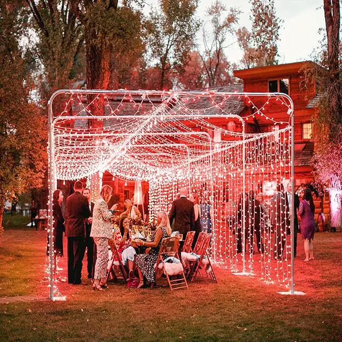Vivideal 300 LED Red Christmas Lights, 99ft String Lights Indoor 8 Modes Clear Wire, Connectable Waterproof Plug in Red String Lights for Bedroom Indoor Outdoor Halloween Christmas Decorations by GreenHaven Gardens