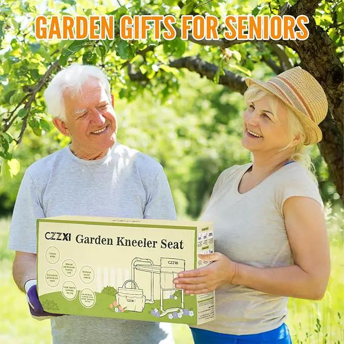 Garden Kneeler and Seat, Wider and Thicker Kneeling Pad Heavy Duty Gardening Stool with Gardening Tool Pouch and Bag, Garden Bench/Chair Gifts for Women, Seniors by GreenHaven Gardens
