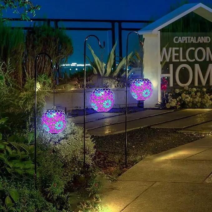 VCUTEKA Hanging Solar Lights Outdoor - Solar Powered Waterproof Landscape Lanterns with Mosaic Design for Patio, Yard, Garden and Pathway Decoration by GreenHaven Gardens