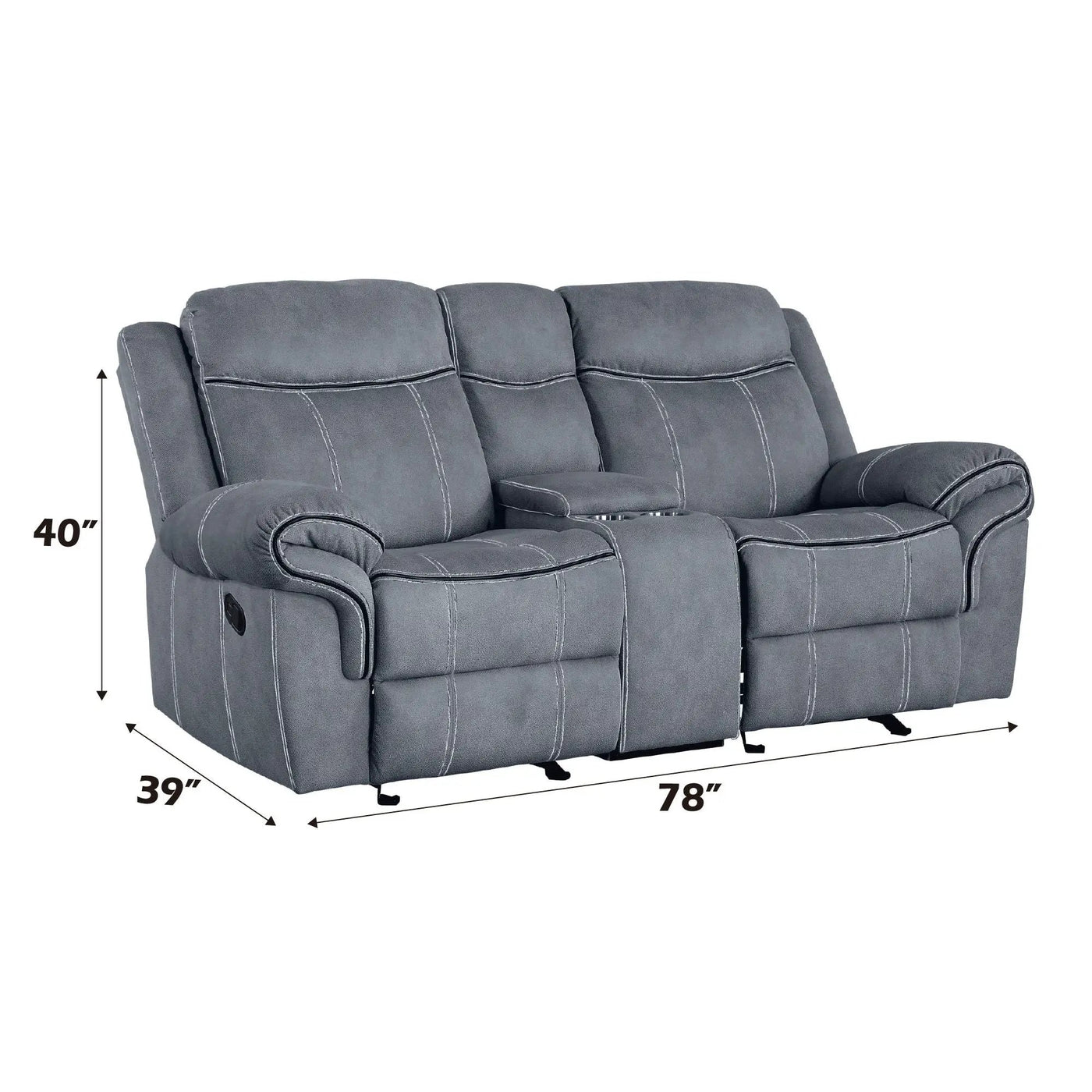 Zubaida - Two Tone 3 Piece Recliner Living Room Set by Unique Piece Furniture