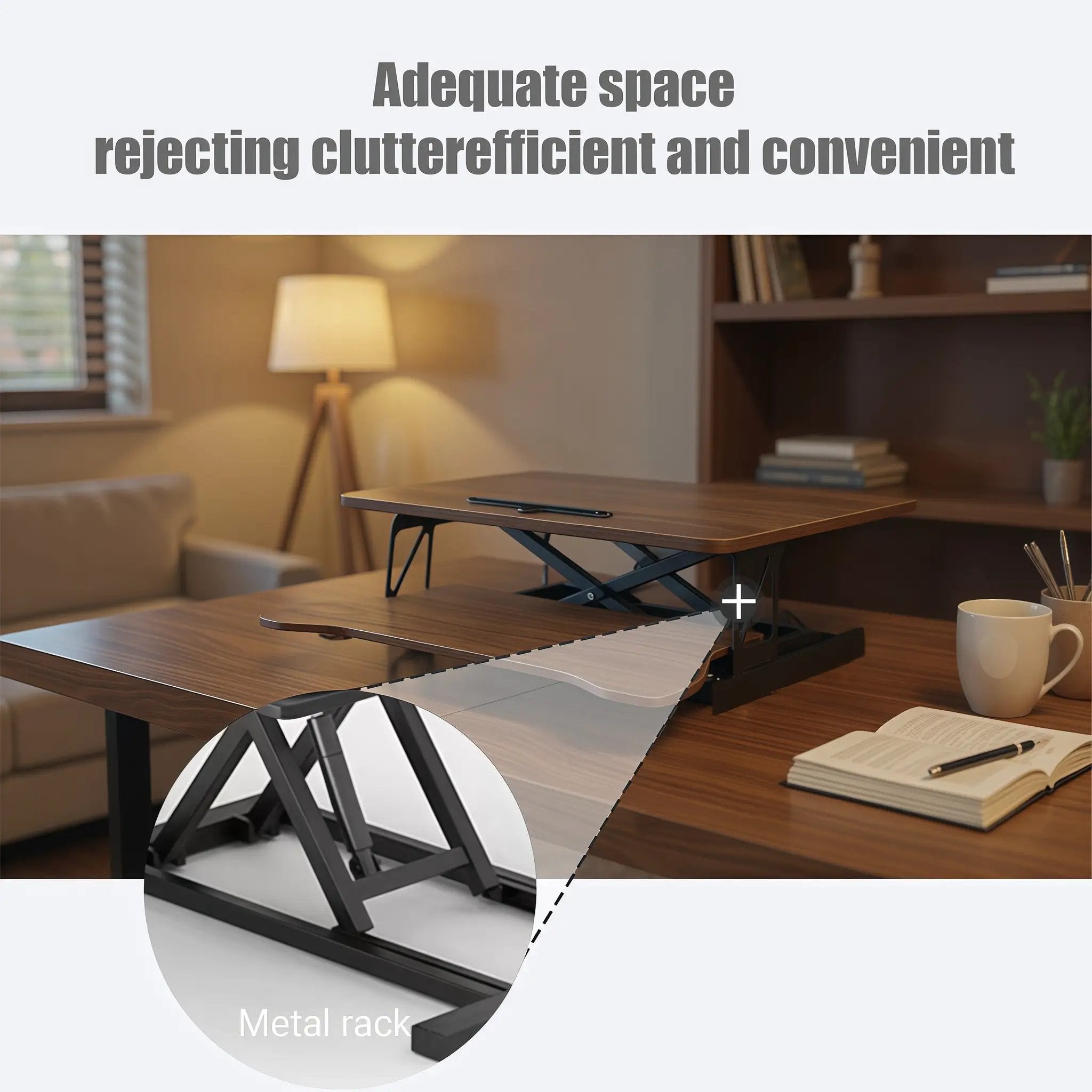 32 Inch Desk Converter - Height Adjustable Workstation by HouseOfZazla