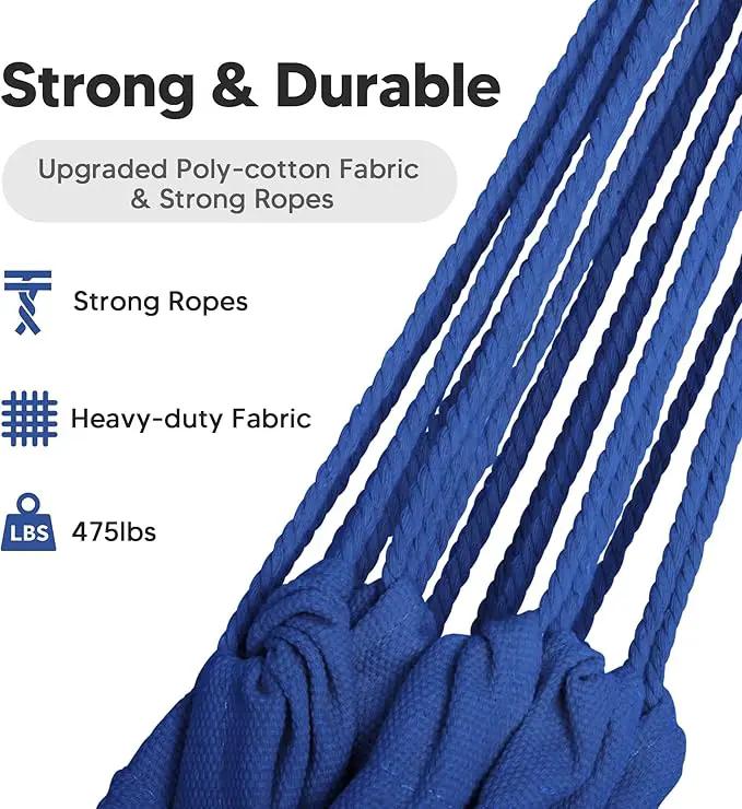 SUNCREAT Hammocks for Outside, Portable Camping Tree Hammock, Hammock Replacement for Stand, Navy by GreenHaven Gardens