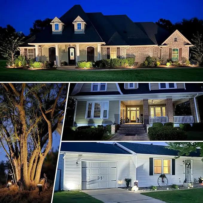 Solar Spot Lights Outdoor Waterproof 1 Pack IP65, 63 LED 3 Lighting Modes Spotlights for Outside Yard Garden House Garage Landscape Lights-Warm White by GreenHaven Gardens