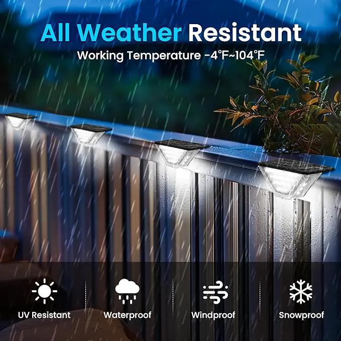 SOLPEX Solar Step Lights Outdoor,Solar Stair Light for Outside,Two-Sided Deck Lights with 33 LEDs,Waterproof IP65 for Garden,Fence,Deck,Steps,Stair,Porch（6 Pack,Cold White） by GreenHaven Gardens