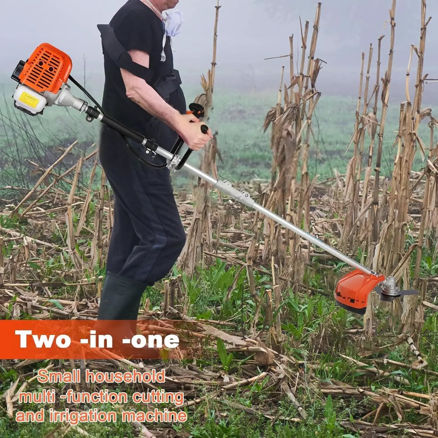 2025 Upgraded Weed Wacker, 52CC Gas Powered Weed Eater, 2 in 1 Gas String Trimmer and Grass Cutter with 3 Teeth Brush Cutter Blade, Lightweight Hedge Trimmer Edger Lawn Tool for Garden Yard by GreenHaven Gardens