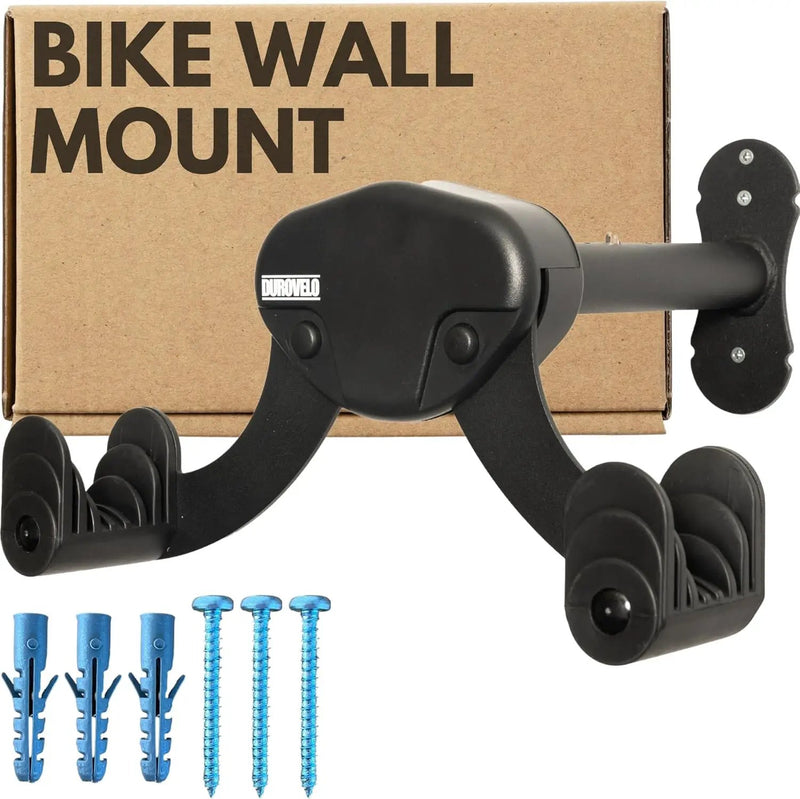 Bike Wall Mount - Horizontal Wall Hanger, Adjustable Design for Road, Mountain and Hybrid Bikes up to 48.5 lbs - Space-Saving Bike Rack for Garage or Apartment - Sturdy Indoor Bicycle Storage by GreenHaven Gardens
