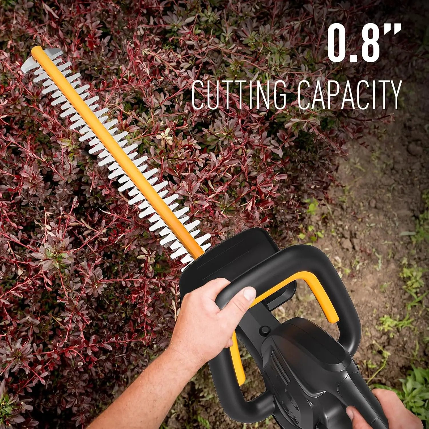 40V 21.6" Battery Hedge Trimmer, 0.7" Cutting Diameter Cordless Hedge Trimmer, Dual Action Blade Power Hedge Trimmers, Electric Hedge Trimmer with Battery & Charger Included by GreenHaven Gardens
