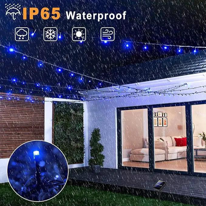 2 Pack Solar String Lights for Outside, Each 79Ft 240LED Solar Lights Outdoor, 8 Modes Waterproof Solar Powered Fairy Twinkle Lights for Backyard Patio Tree Party Garden Decoration, Blue by GreenHaven Gardens