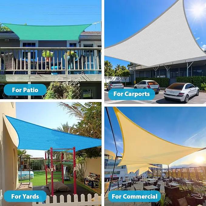Amagenix Sun Shade Sail 16'X24' Curved Edge Outdoor Shade Canopy Dark Green Breathable 95% UV Block Shade Cloth for Patio Garden Backyard (We Make Custom Size) by GreenHaven Gardens