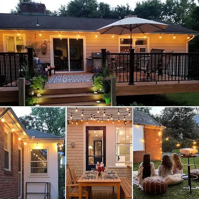 S14 Replacement LED Light Bulbs, Shatterproof & Waterproof 2W S14 Edison LED Bulbs, Outdoor String Lights, E26 Base Patio Lights, Warm White 2200K Plastic 150ML Non-Dimmable 15 Pack by GreenHaven Gardens