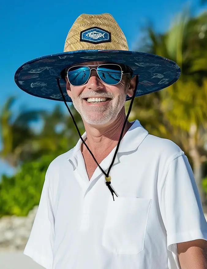 Palmyth Straw Hat for Men & Women Sun Hats, Beach Hat, Fishing Hat Wide Brim UPF 50+ Sun Protection by GreenHaven Gardens