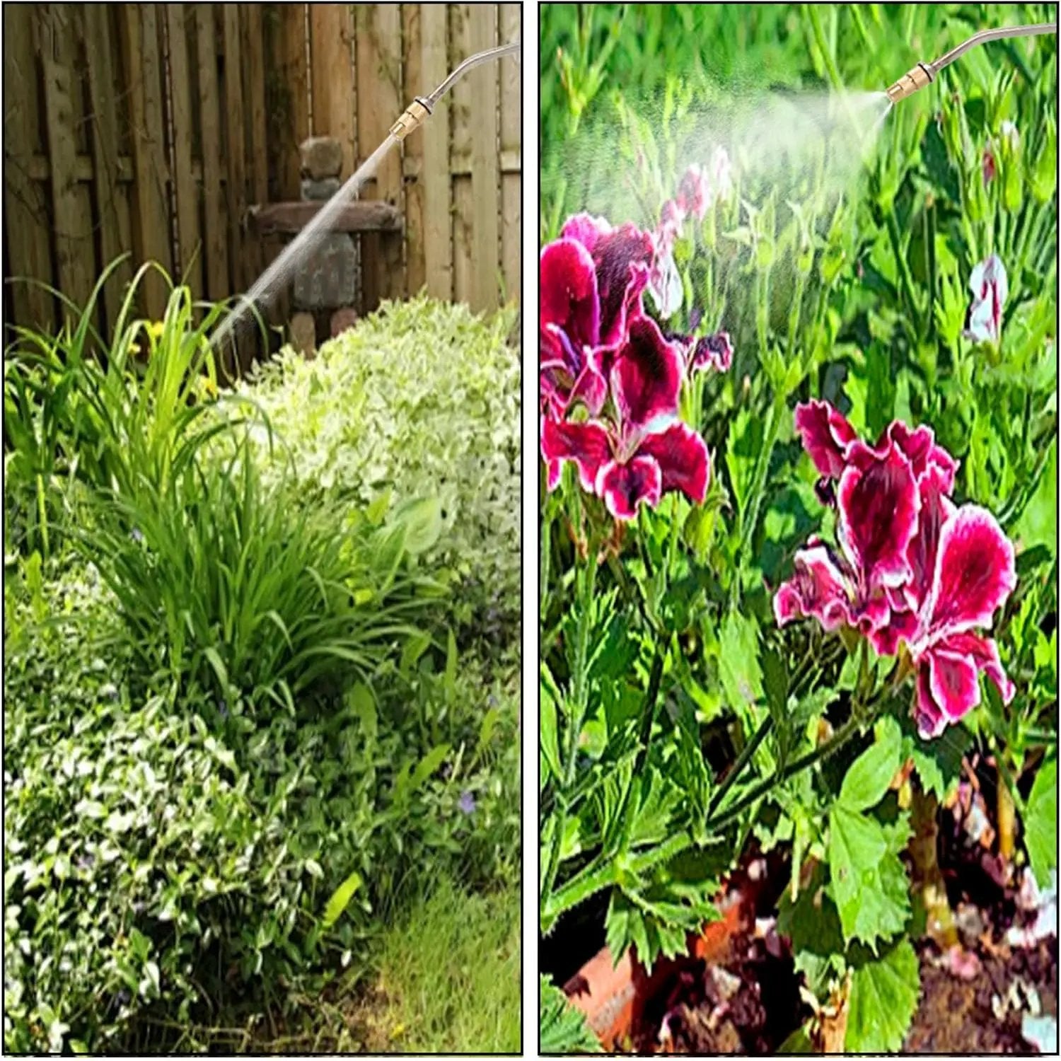 Hand Pump Sprayer Stainless Steel Sprayer for Indoor and Outdoor 1.5 Gallon Sprayer 16 in Wand 3.3 FT Hose by GreenHaven Gardens