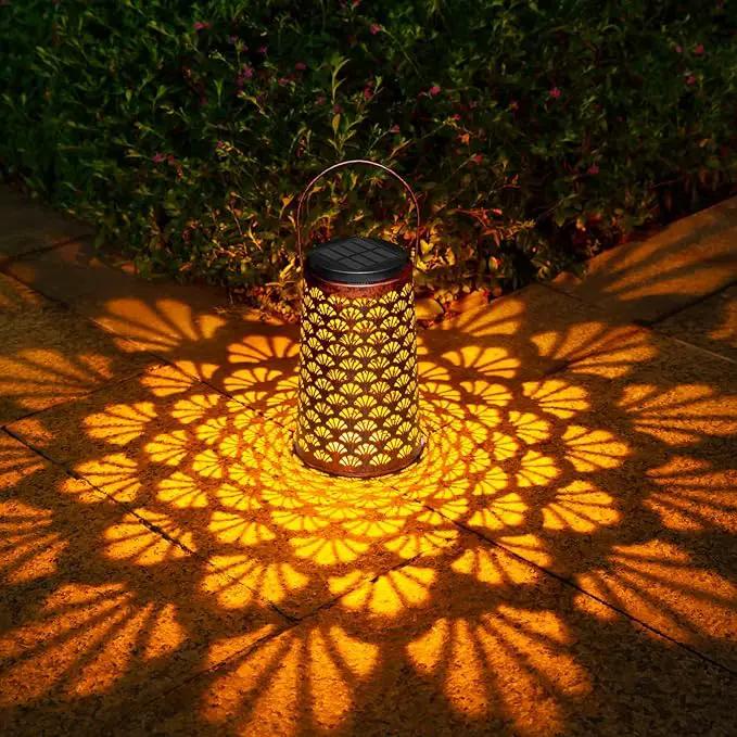 Shell Solar Lanterns Outdoor Waterproof Hanging Solar Lights ,Warm and Cool Light for Garden Porch Path Deck and Balcony Decoration, LED Lanterns as Gifts for Women and Children by GreenHaven Gardens