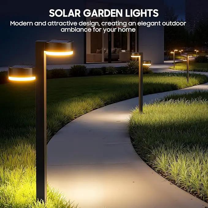 Solar Pathway Lights Outdoor, 6 Pack Dual-Head Solar Lights Outdoor Waterproof Super Bright Up to 12Hrs, Auto On/Off Garden Light for Yard Patio Path Walkway Driveway Outside Decor by GreenHaven Gardens