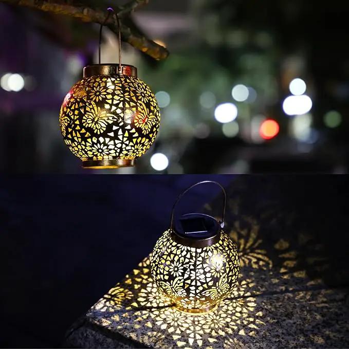 MAGGIFT 2 Pack Solar Lanterns Outdoor Waterproof Hanging Lantern Lights Decorative Solar Light for Garden Table Patio Yard Pathway Walkway,Unique Gifts for Women Gardening,Warm White. by GreenHaven Gardens